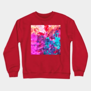 Rainbow Explosion Abstract Painting Crewneck Sweatshirt